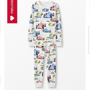 Hannah Andersson Kids Boys Racing Car Print Pijamas Set Size 10